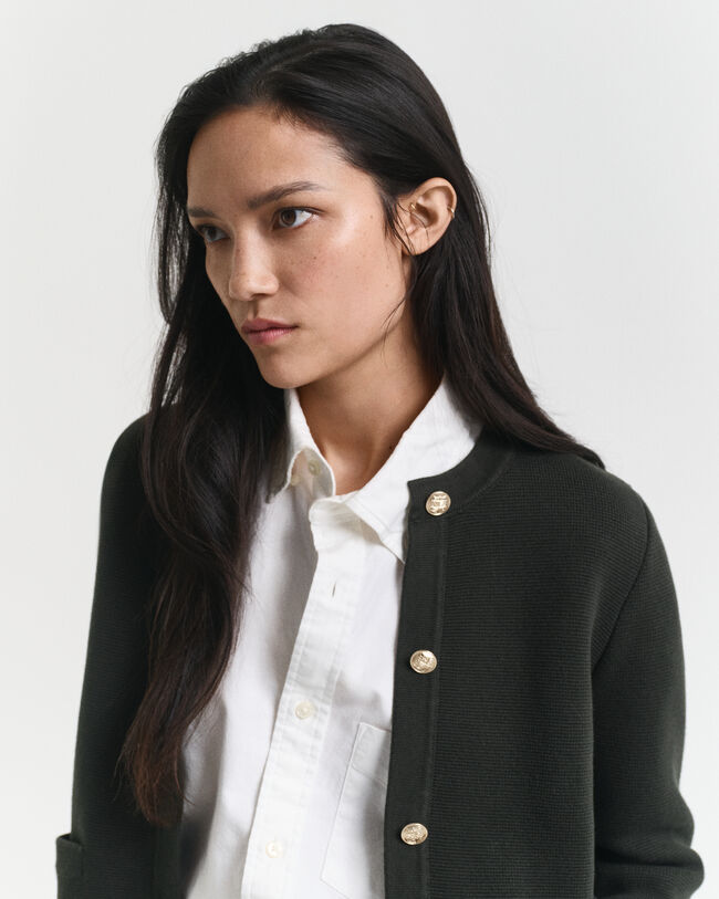 Cardigan en maille contrastante