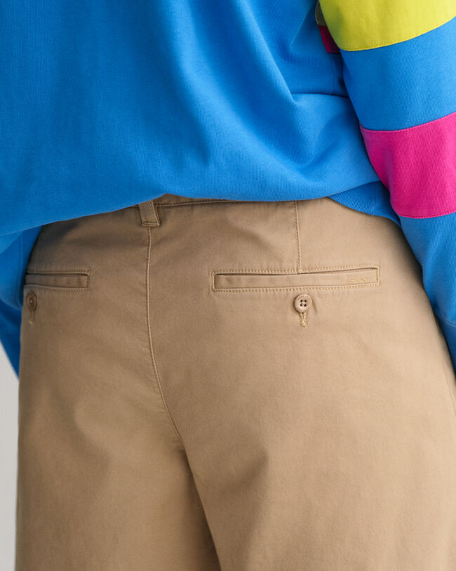 Short relaxed fit plissé