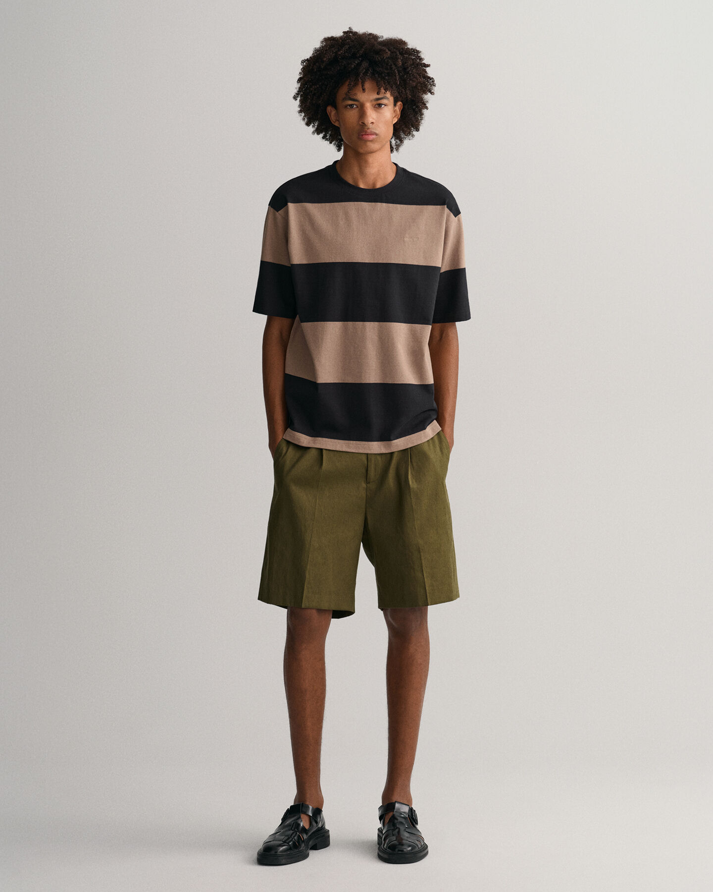 T-shirt &agrave; rayures en colour-block