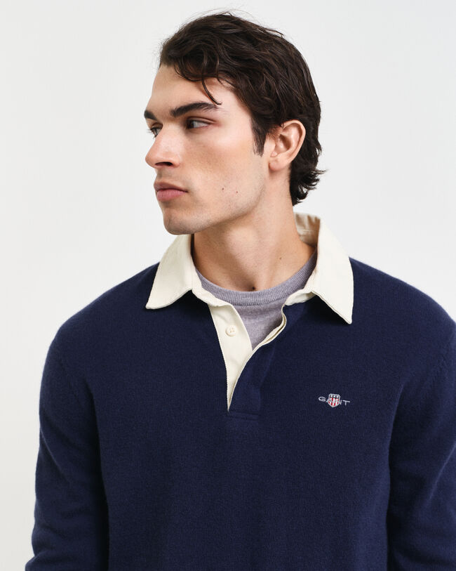 Polo Rugger en laine d'agneau extrafine