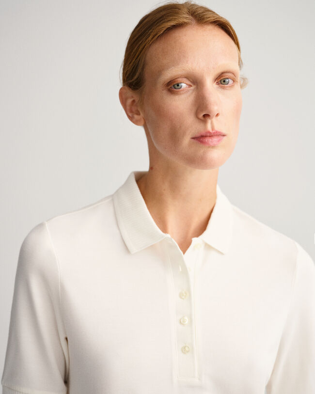 Polo en tissu piqu&eacute; Detail Collar