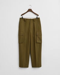 Pantalon cargo coupe décontractée en laine mélangée