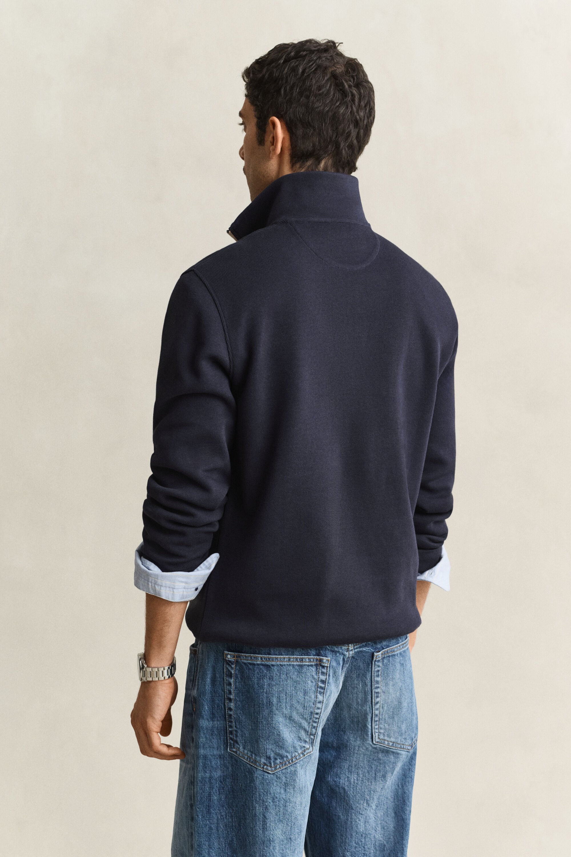Sweat-shirt à demi-zip Sacker Rib
