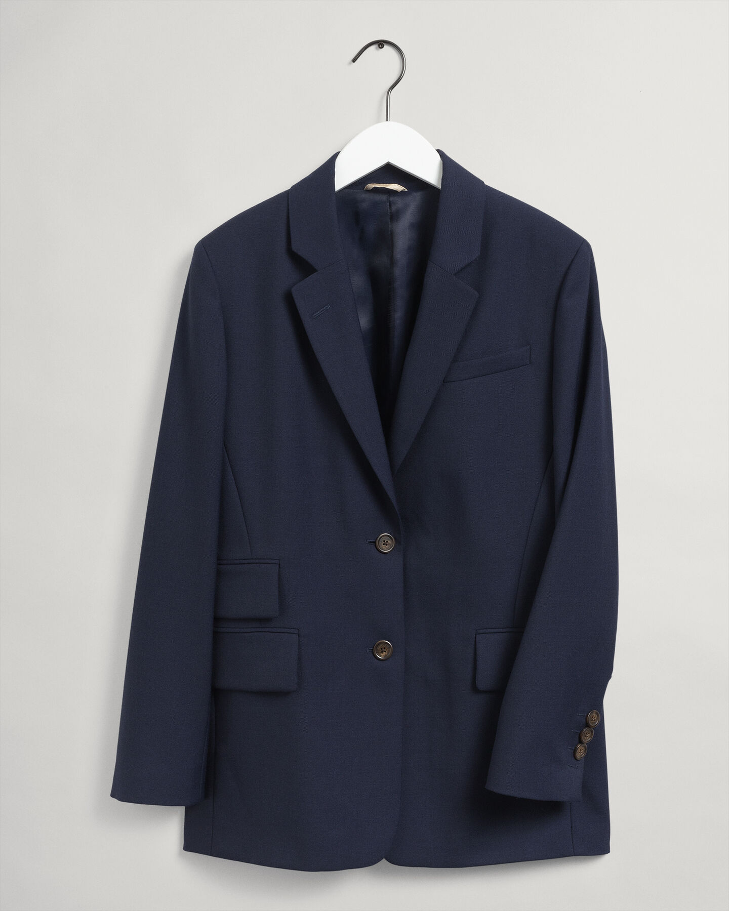 Veste blazer ultra-ample en laine m&eacute;lang&eacute;e