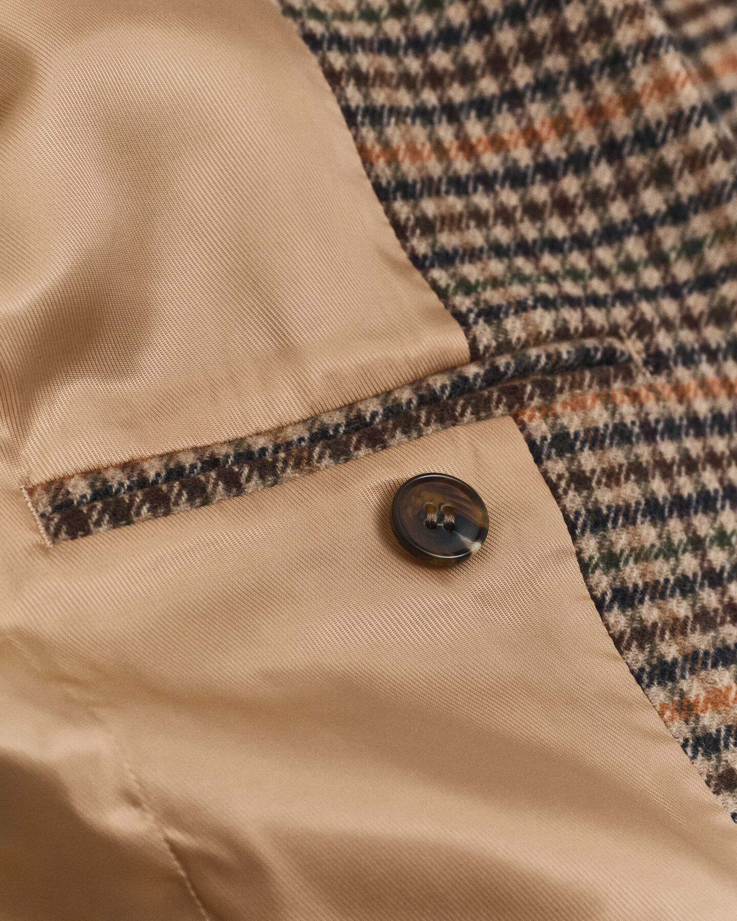 Veste blazer coupe regular en laine à motif pied-de-poule