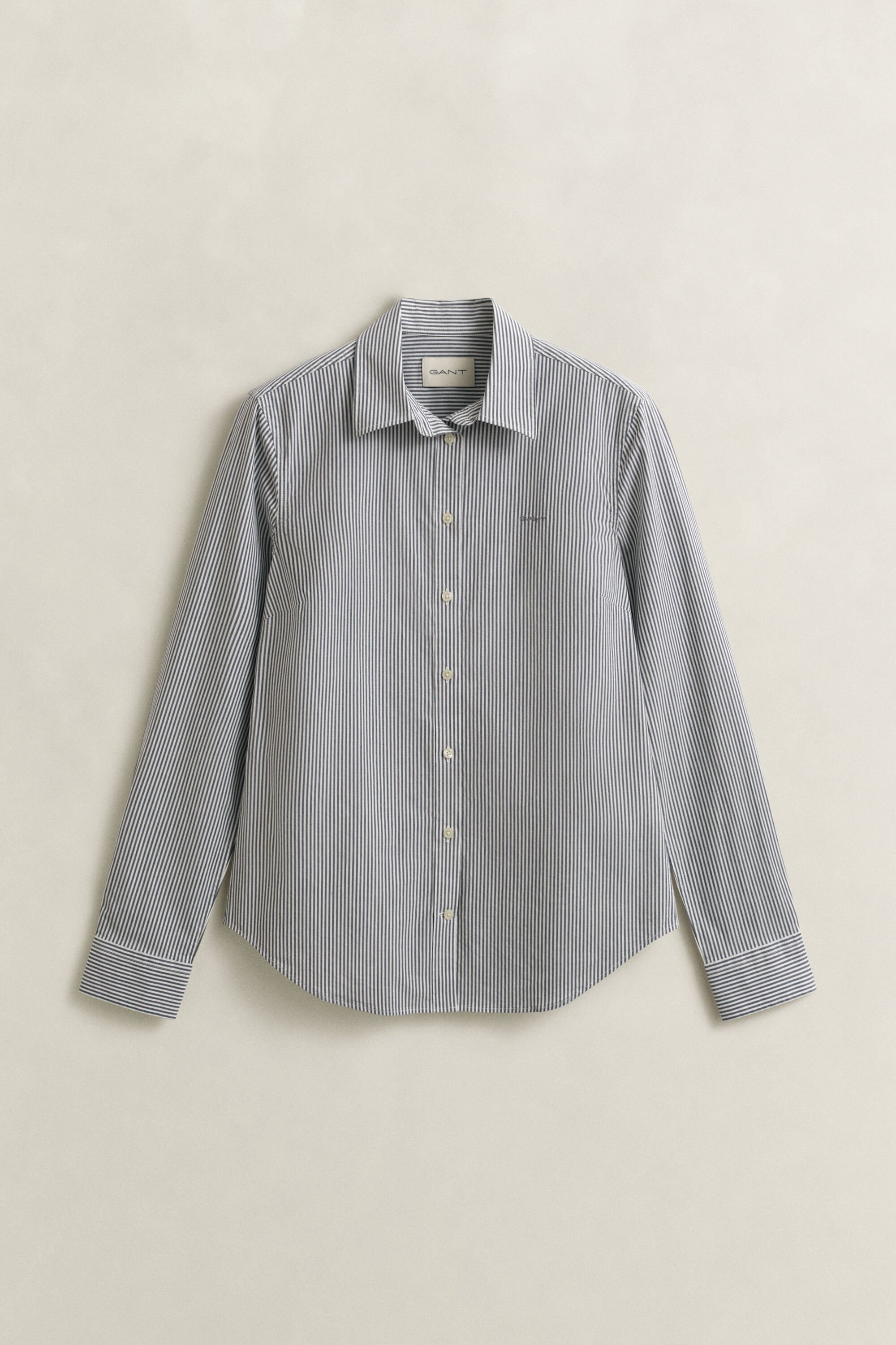 Chemise coupe slim en popeline à rayures