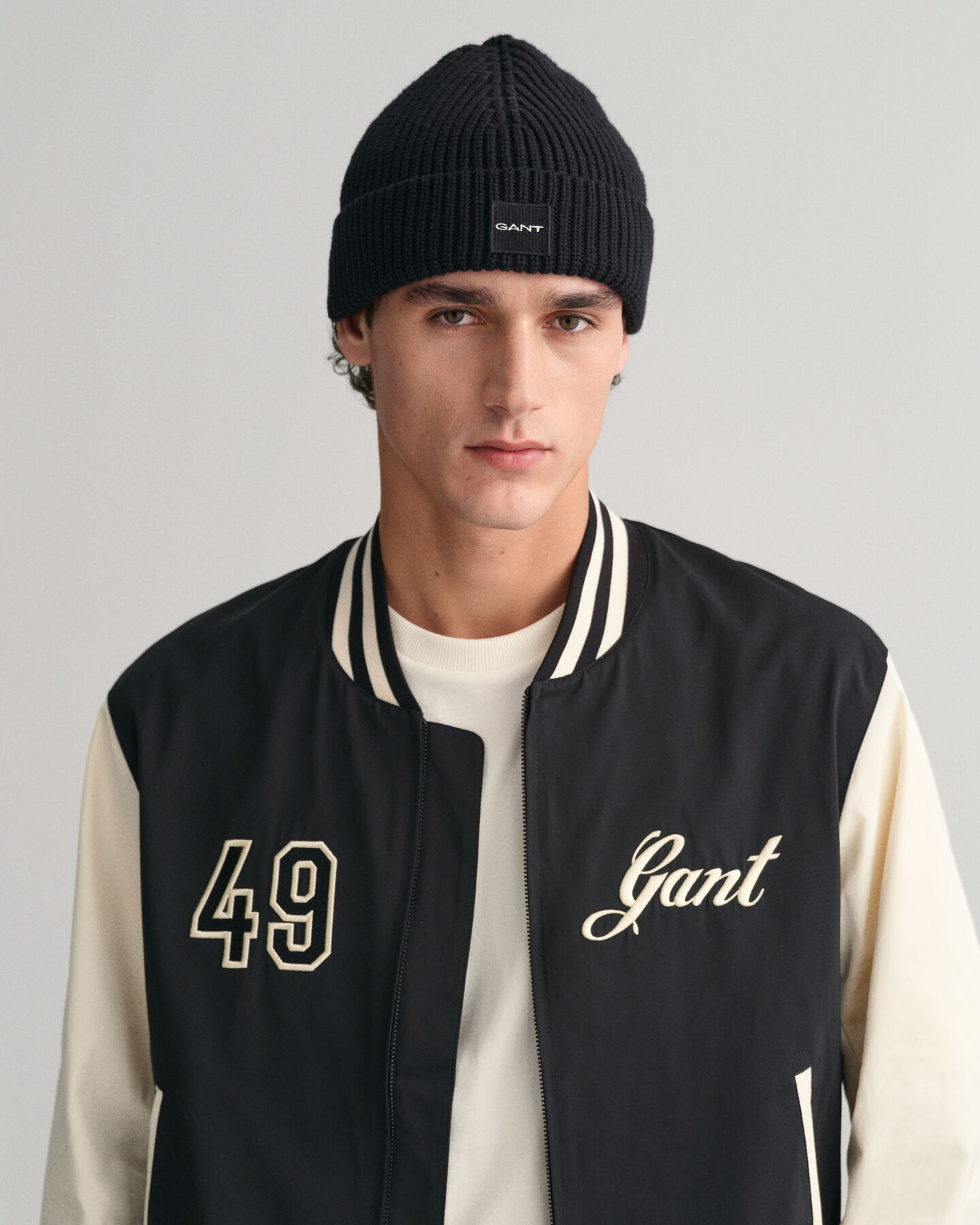 Bonnet en maille côtelée de coton