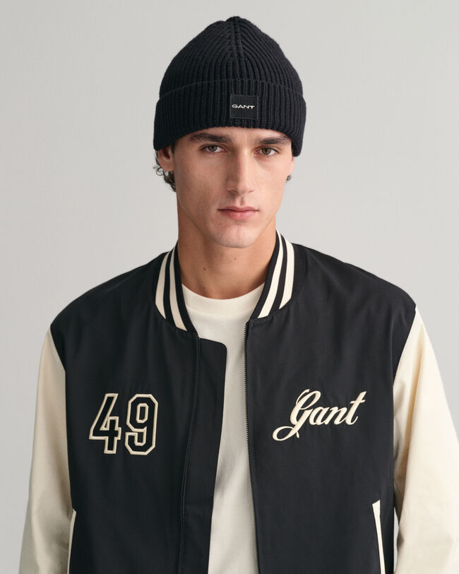 Bonnet en maille côtelée de coton