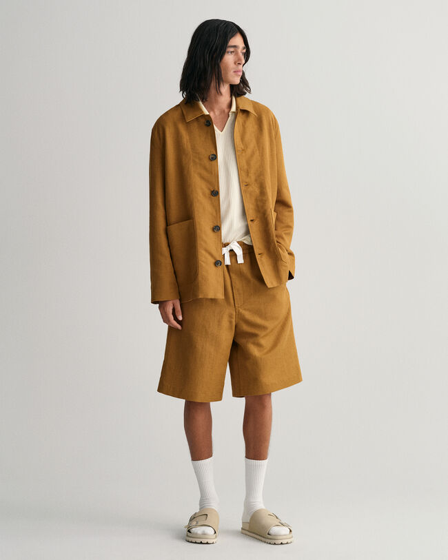 Veste en coton et lin