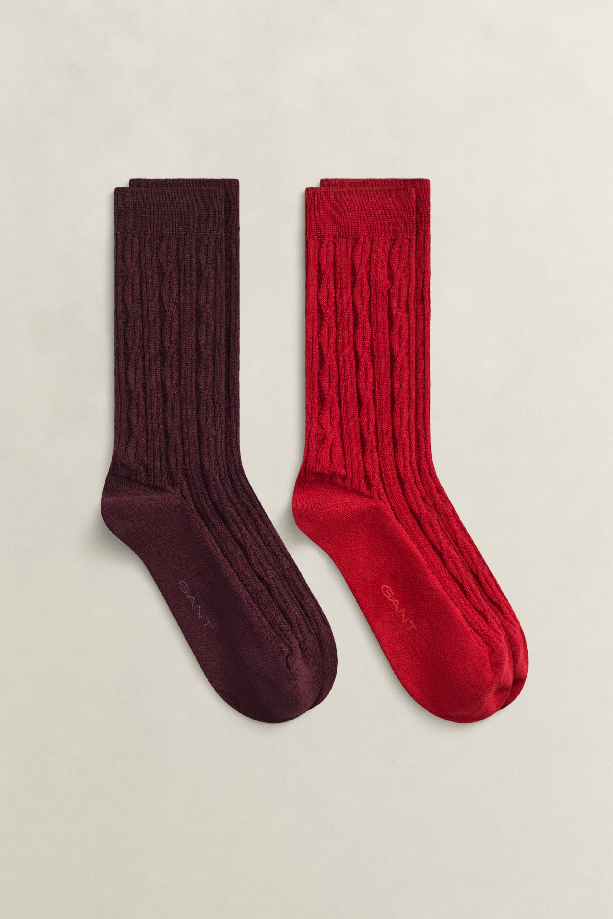 Coffret cadeau de 2 paires de chaussettes en maille torsadée