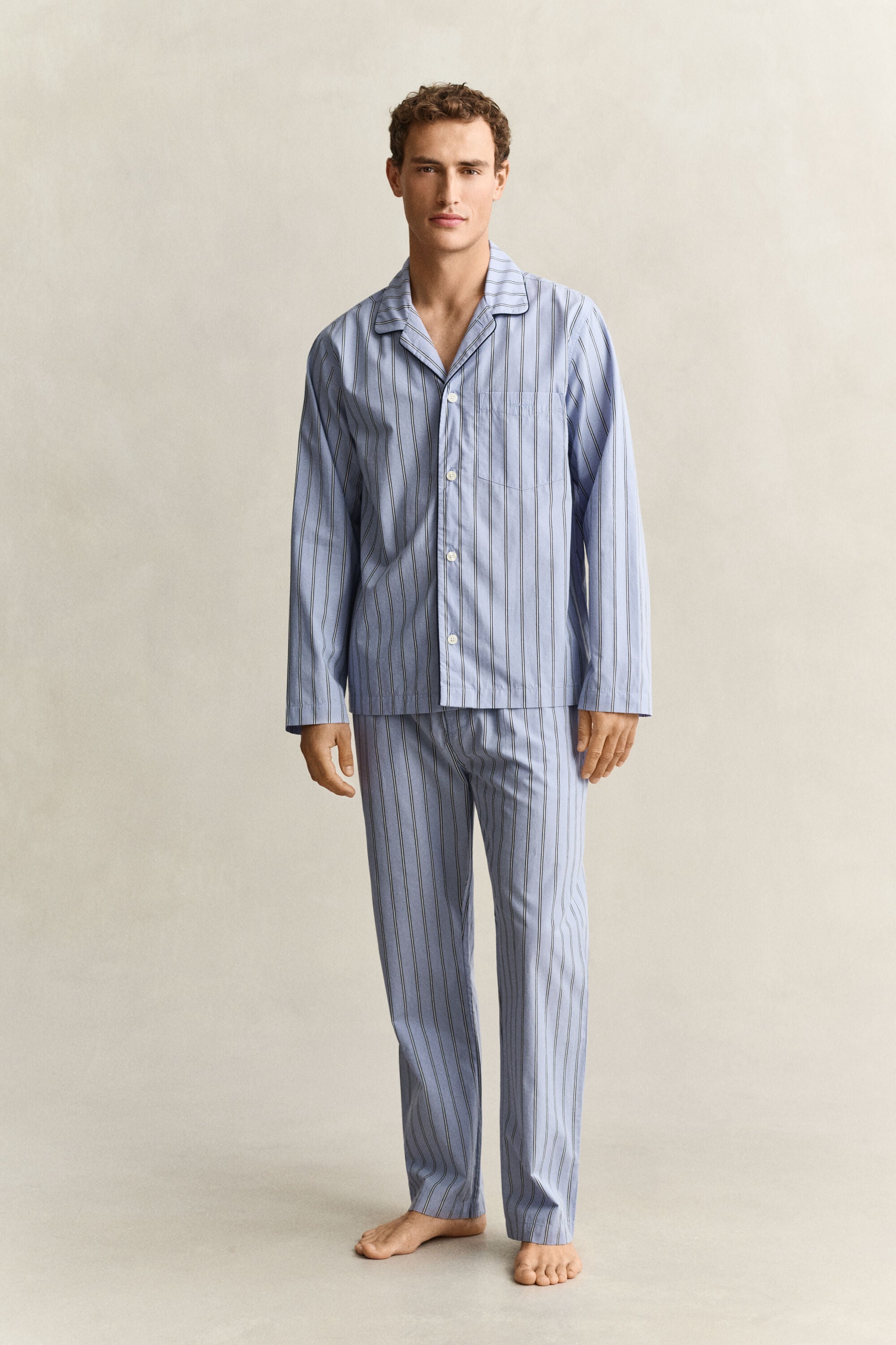 Pyjama en popeline à rayures