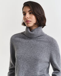 Pull col roulé en laine et cachemire doux