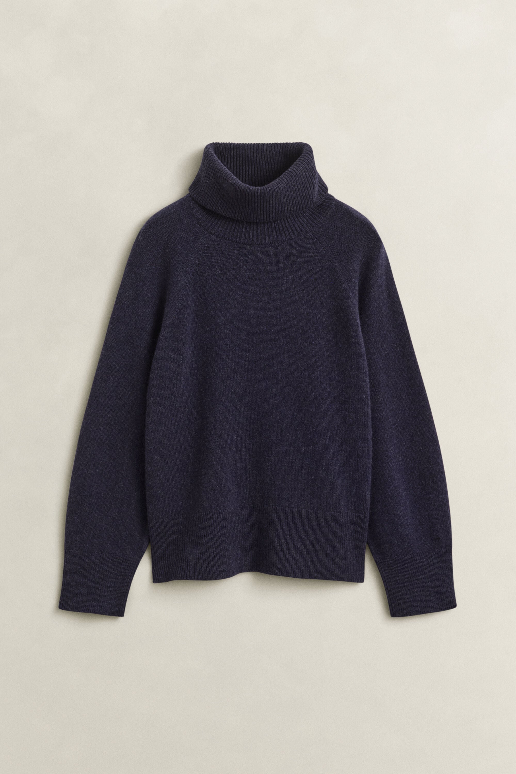 Pull col roulé en laine et cachemire