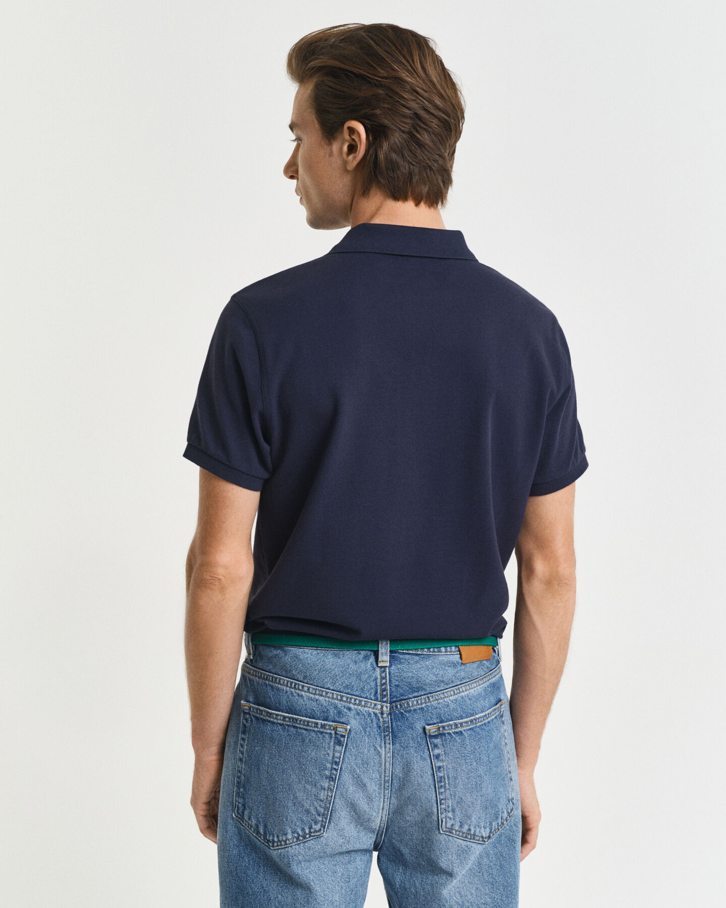 Polo coupe slim en coton piqué Shield