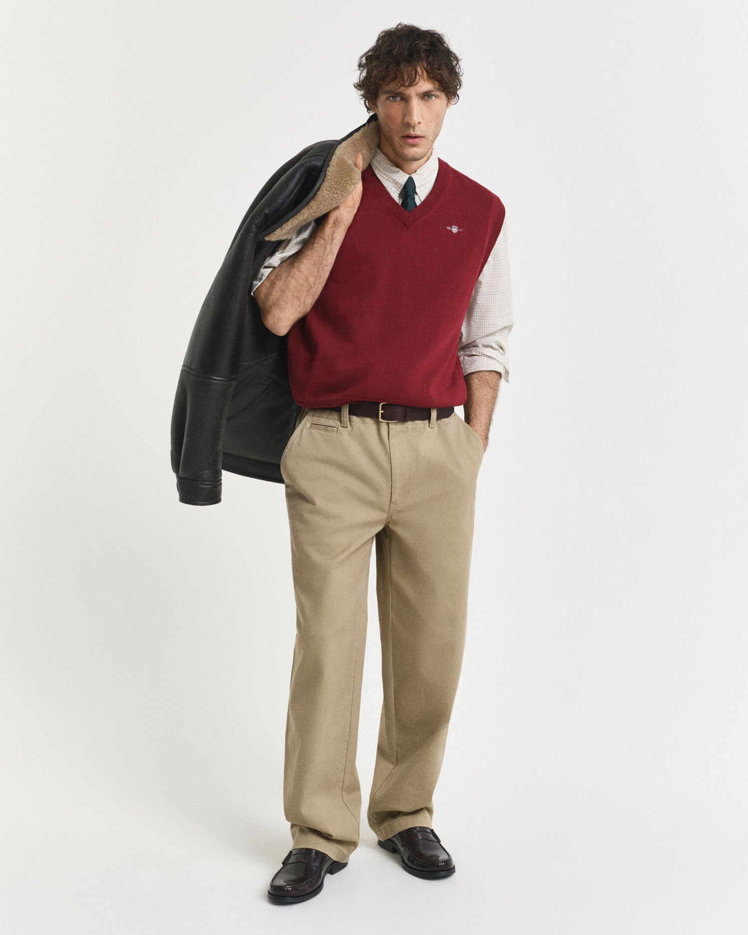 Pull sans manches en coton classique