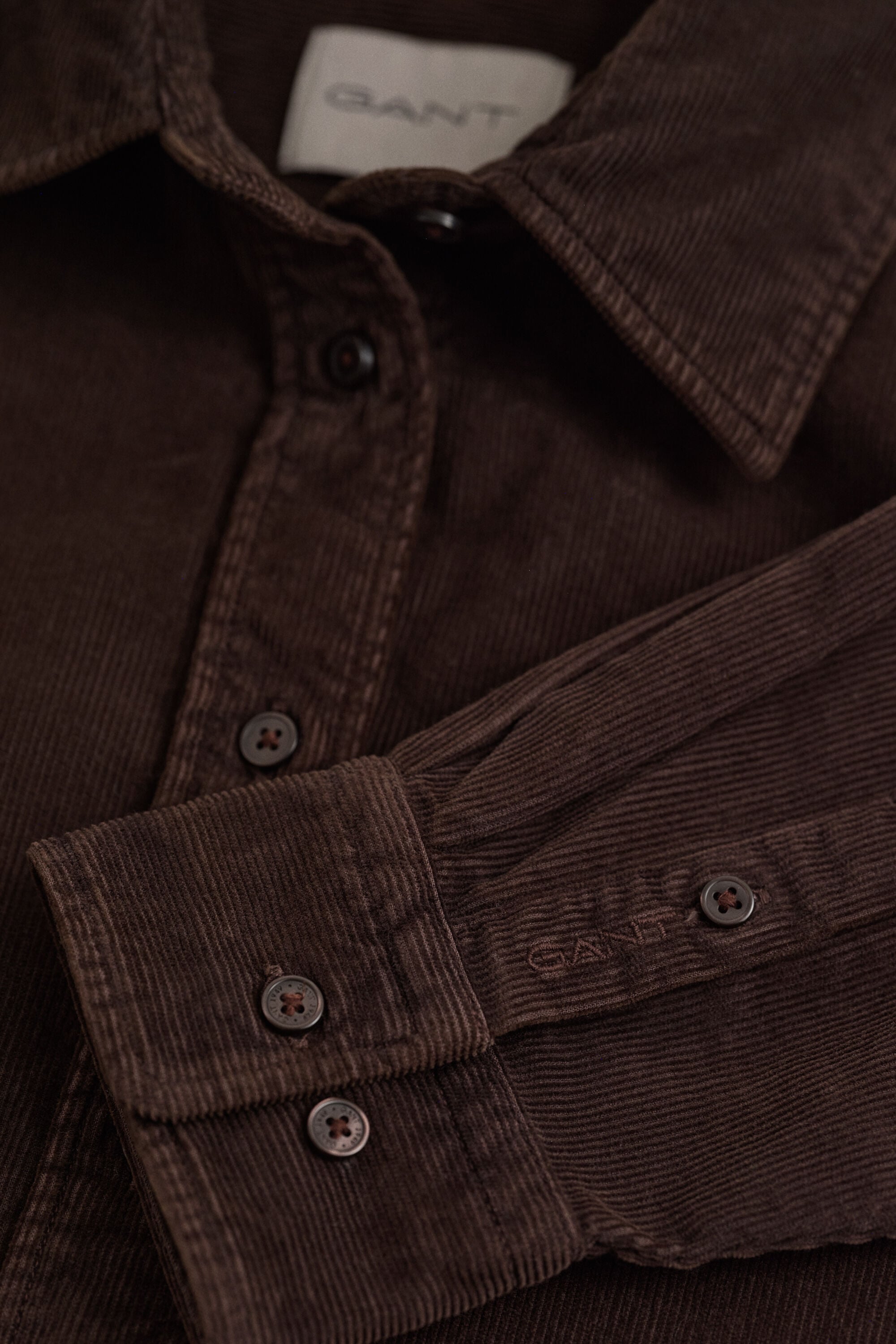 Chemise regular en velours côtelé