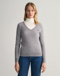 Pull col V en laine d'agneau extrafine