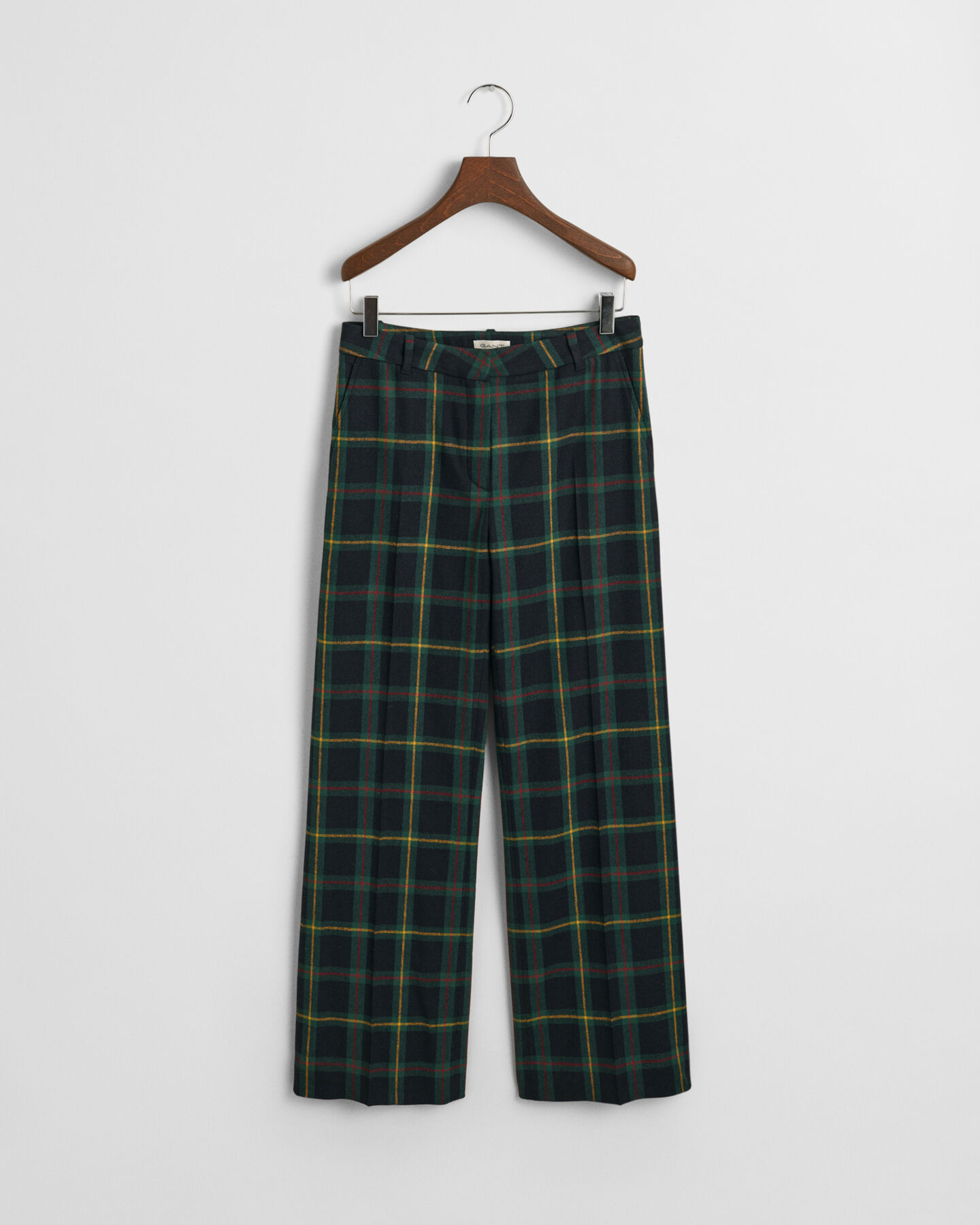 Pantalon de costume à jambes droites et carreaux