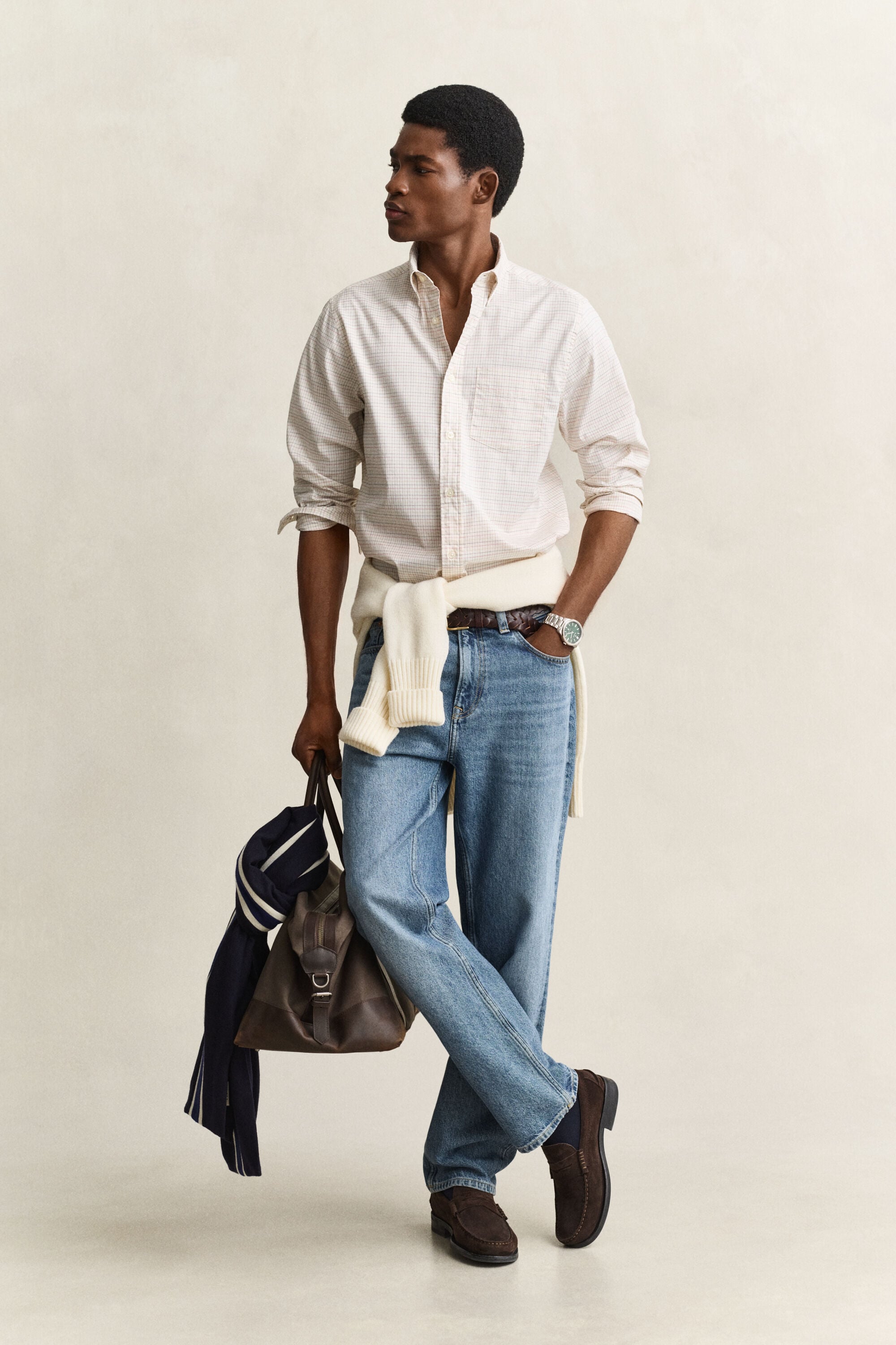 Chemise en coton Oxford à carreaux Gant x Yale