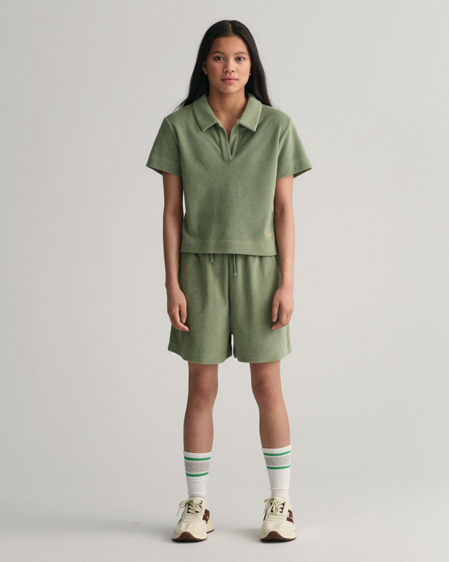 Short taille haute en tissu &eacute;ponge Teen Girls