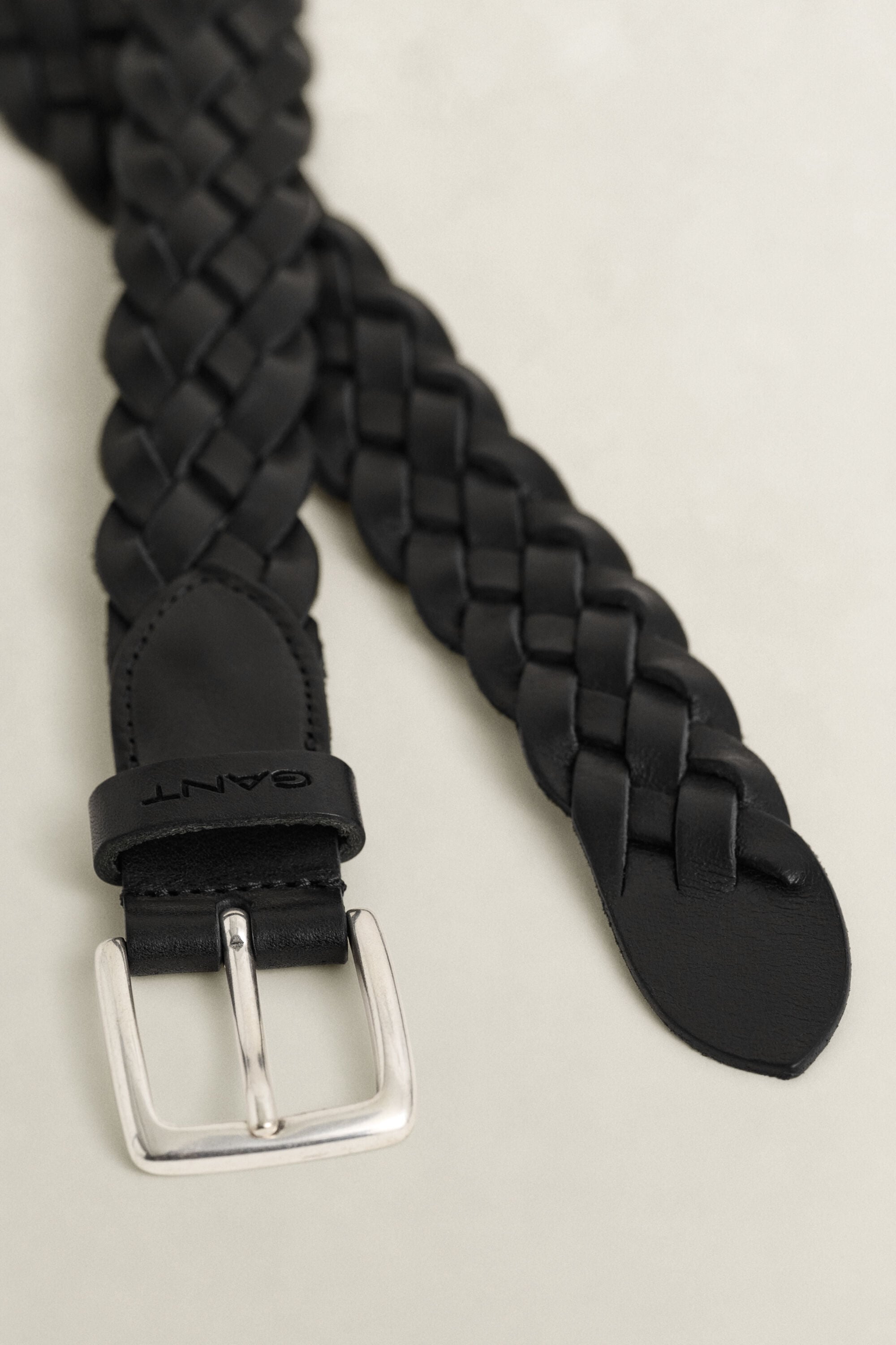 Ceinture en cuir tressé