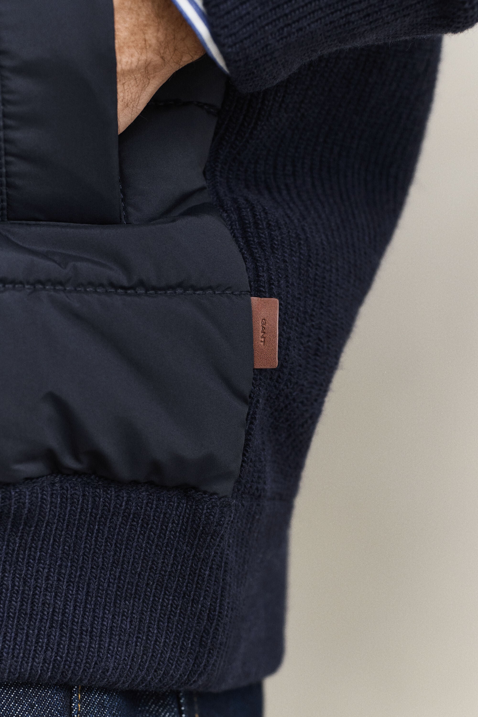 Cardigan zippé hybride
