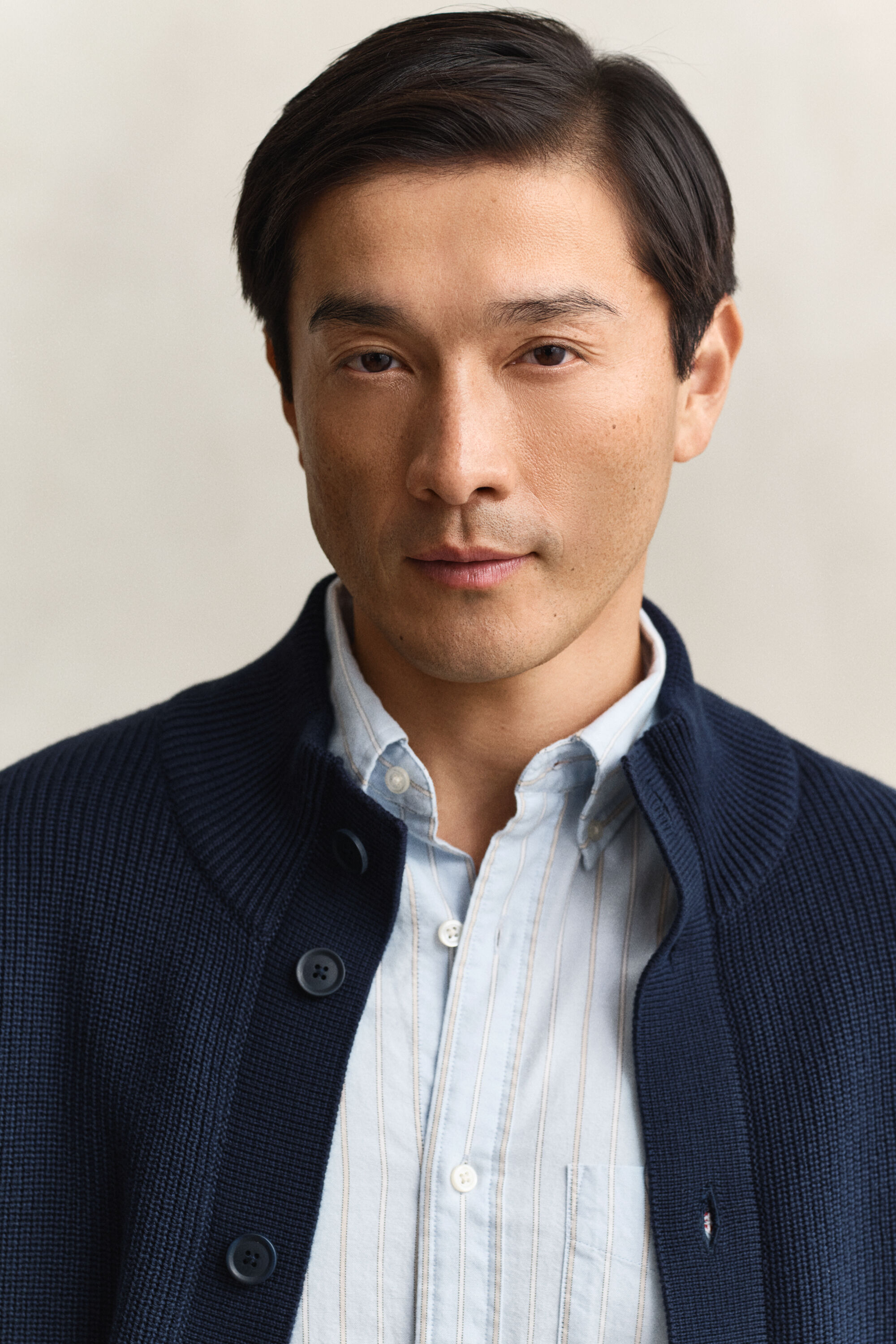 Cardigan côtelé à boutons