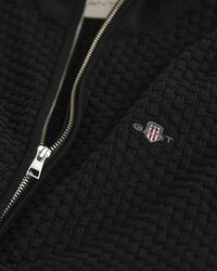 Cardigan zipp&eacute; en coton Textured