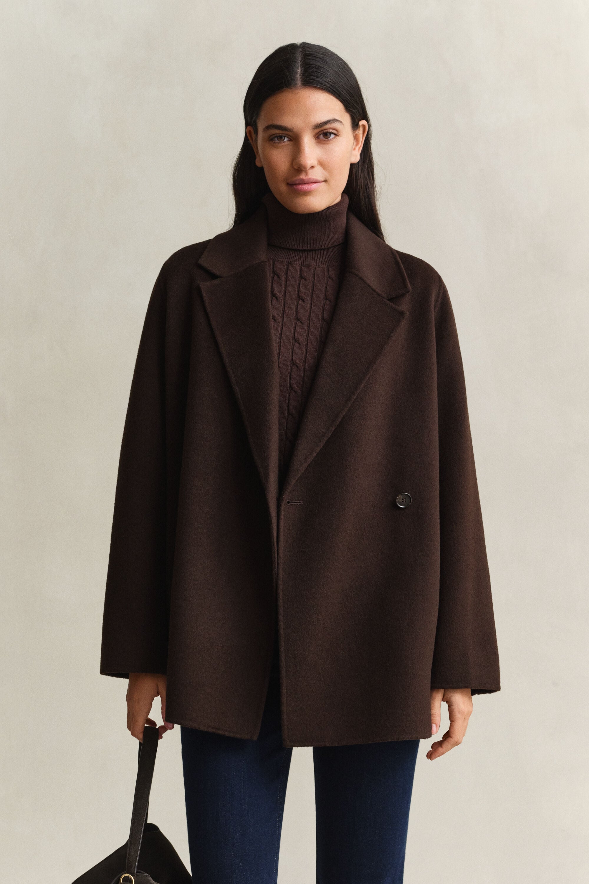 Veste cousue main avec ceinture