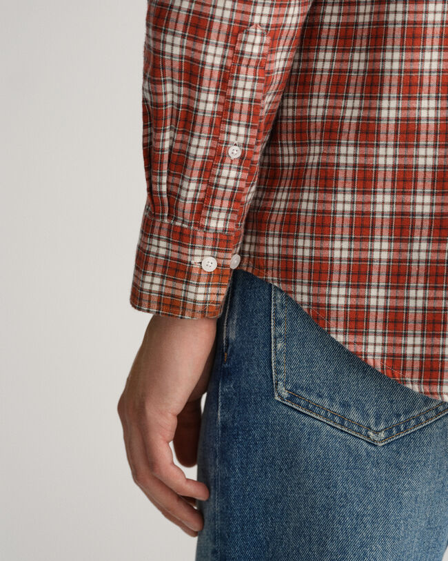 Chemise regular fit en flanelle &agrave; carreaux