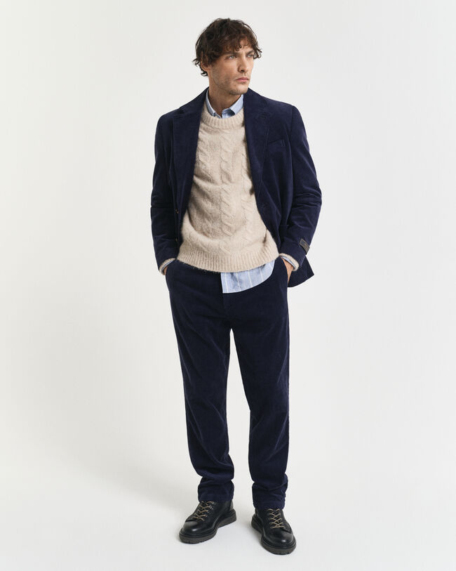 Veste blazer regular fit en velours côtelé