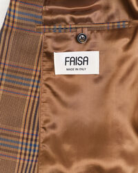 Veste blazer relaxed fit en laine &agrave; carreaux