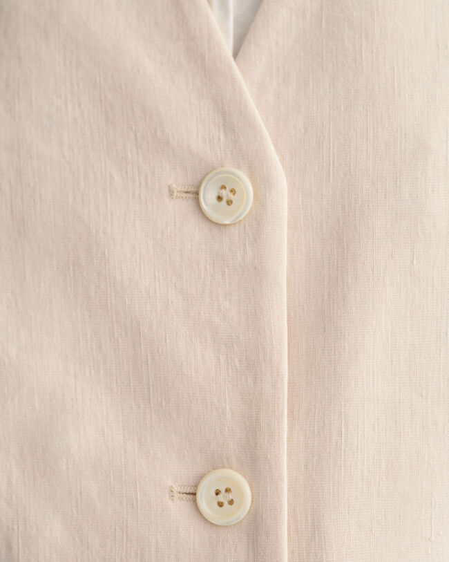 Gilet regular fit en lin stretch