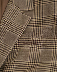 Veste blazer coupe regular en laine mélangée à carreaux