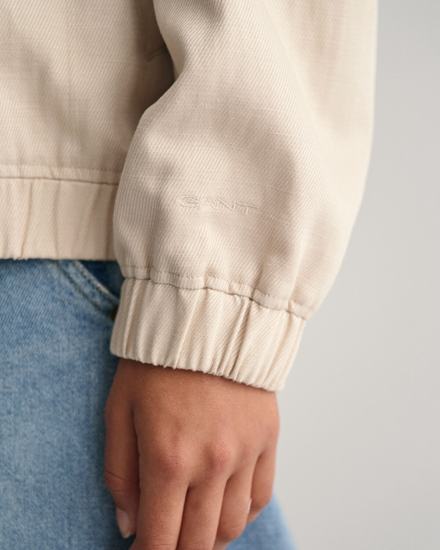 Blouson aviateur en lin mélangé