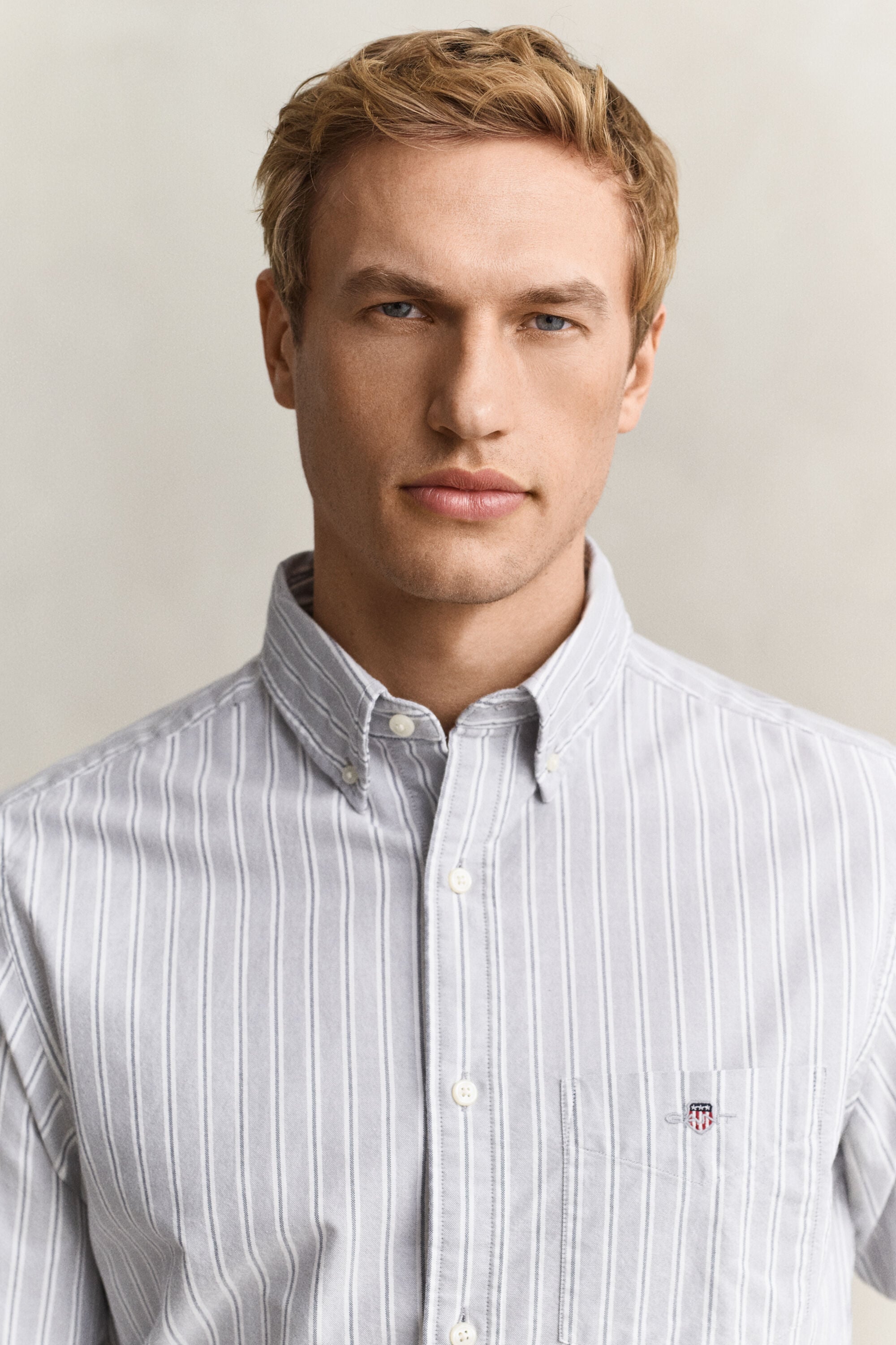 Chemise en coton Oxford classique à rayures