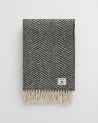 Jeté de lit en laine à chevrons