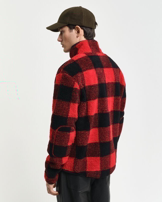 Veste en polaire à carreaux