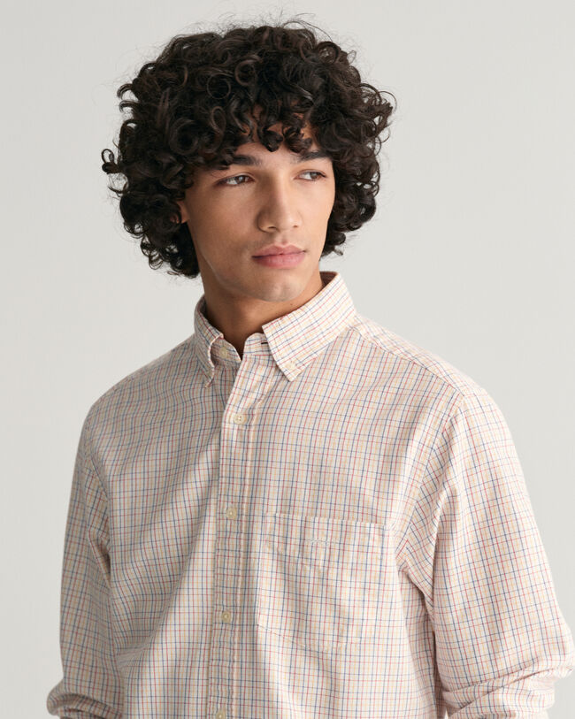 Chemise regular fit en coton Oxford Tattersall Archive