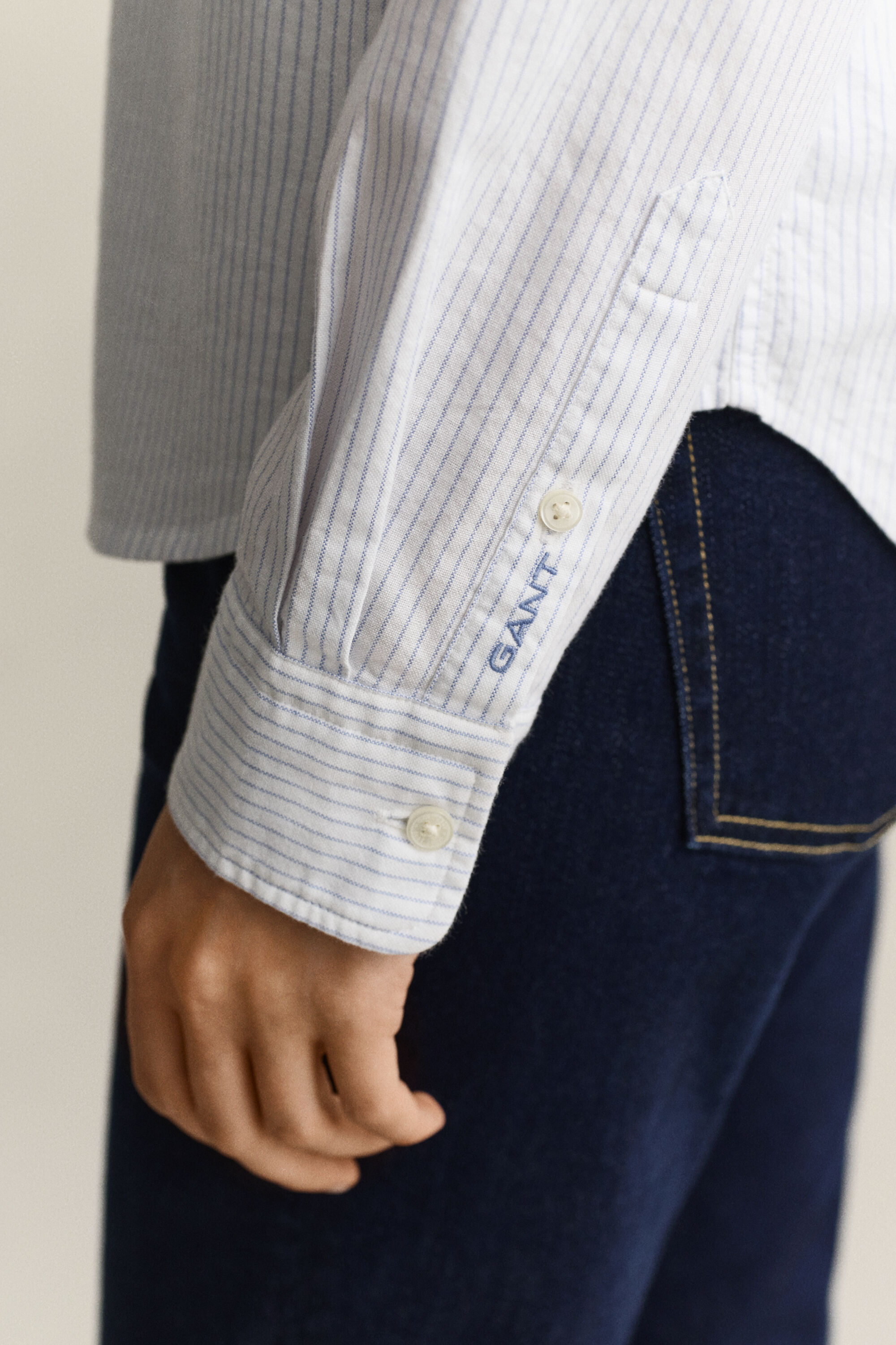 Chemise en coton Oxford à rayures Gant x Yale