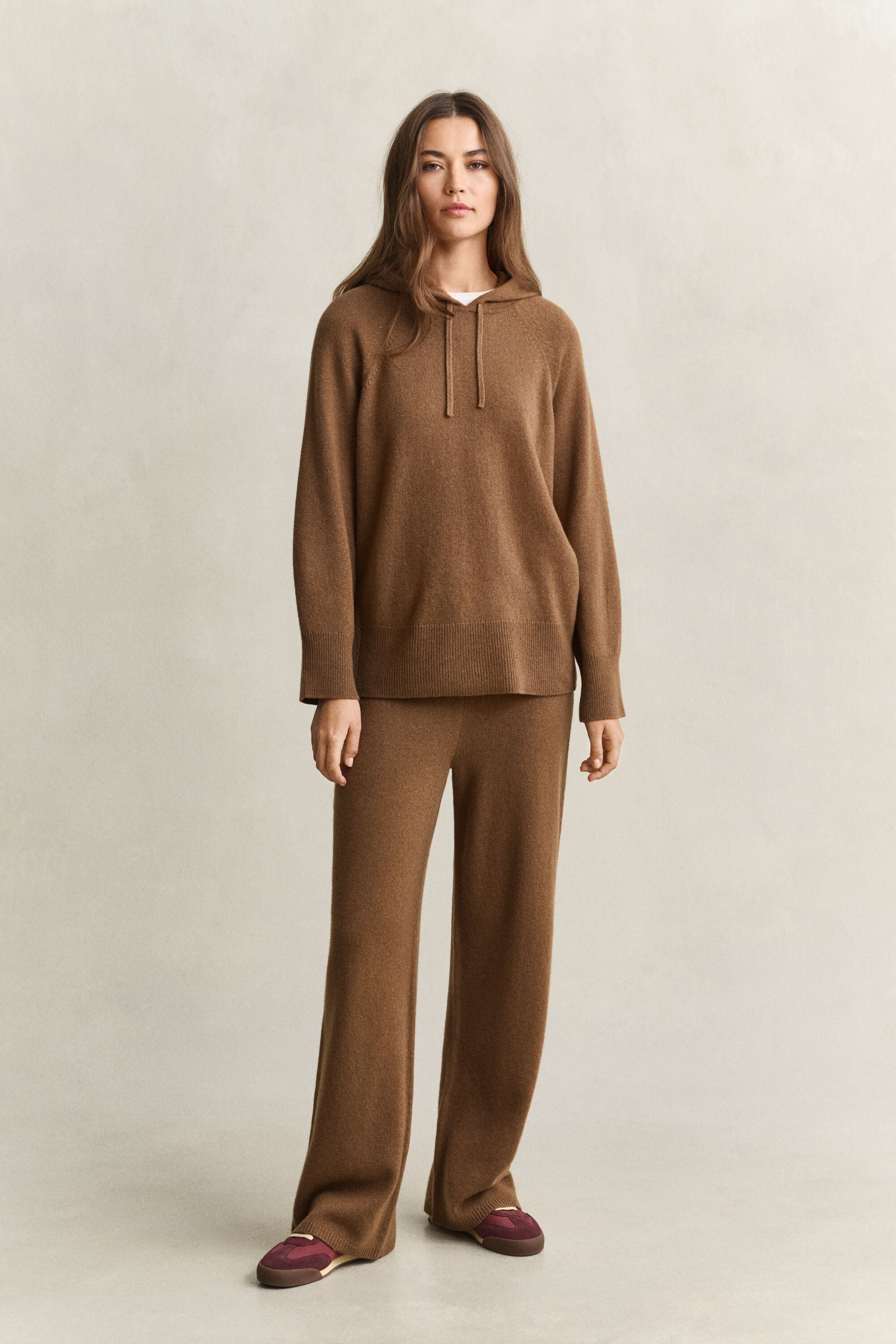 Sweat à capuche en laine et cachemire