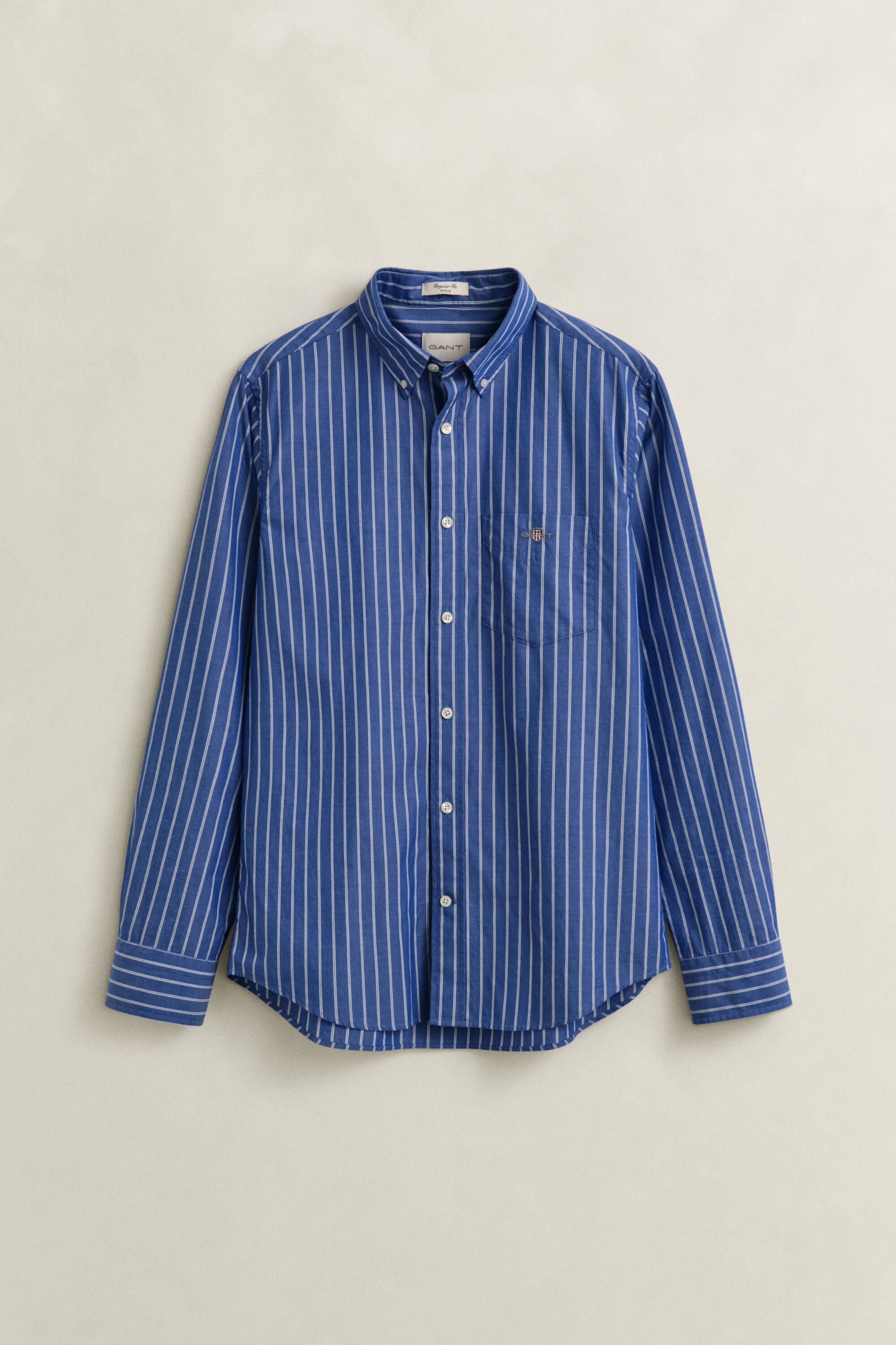 Chemise en popeline à rayures classique