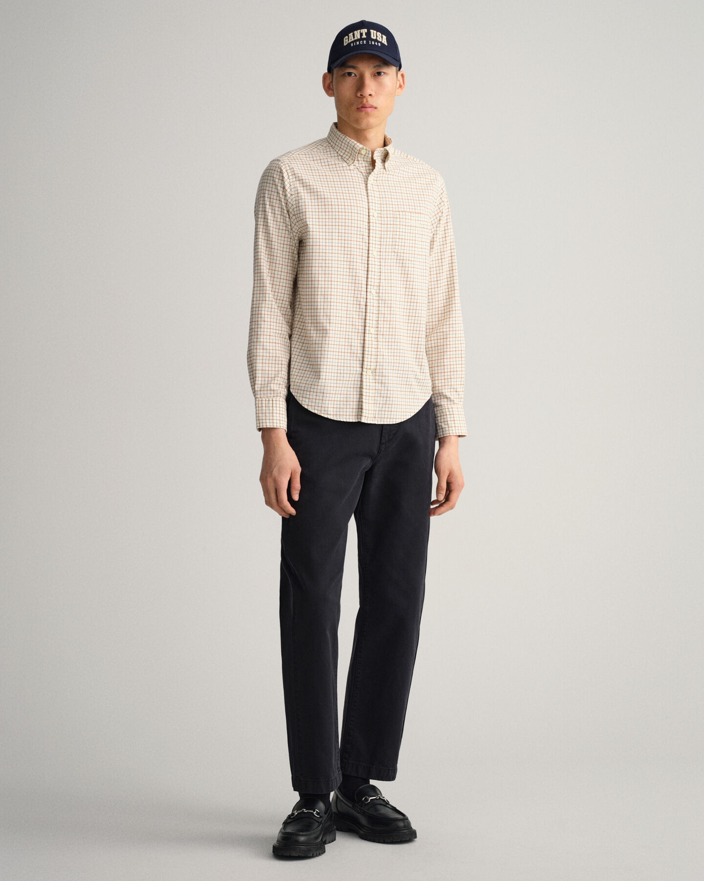 Chemise regular fit en sergé Window Check