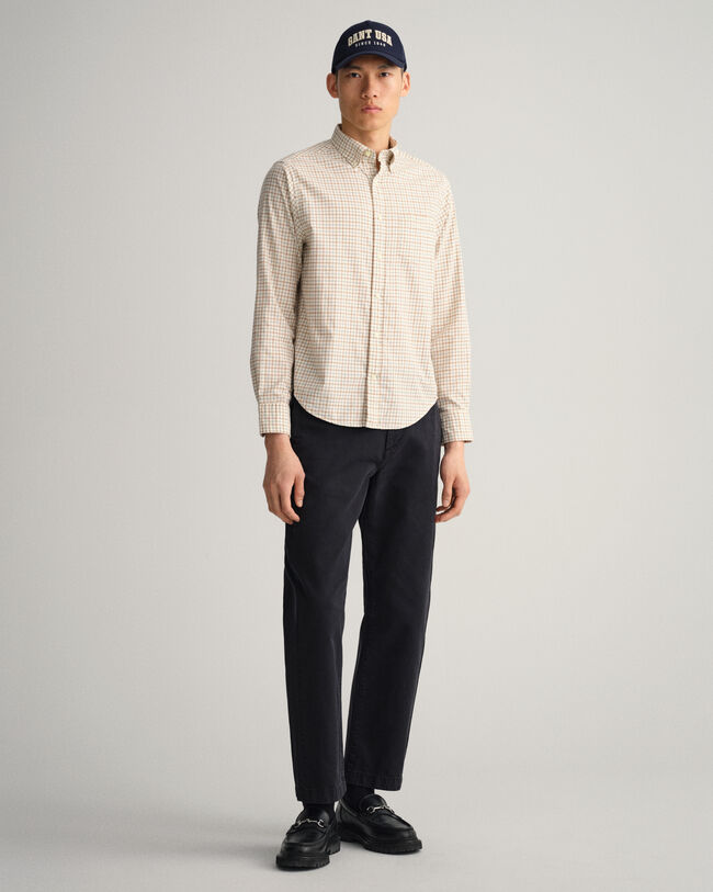 Chemise regular fit en sergé Window Check