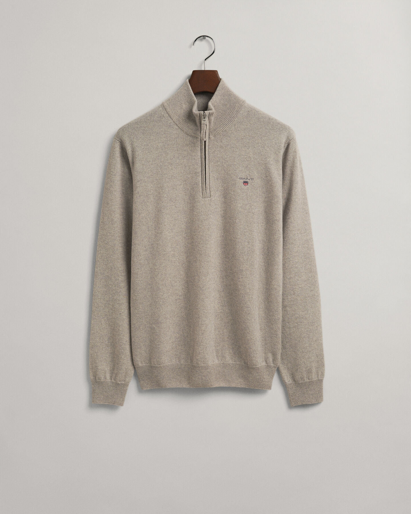 Pull en laine d'agneau ultrafine &agrave; demi-zip