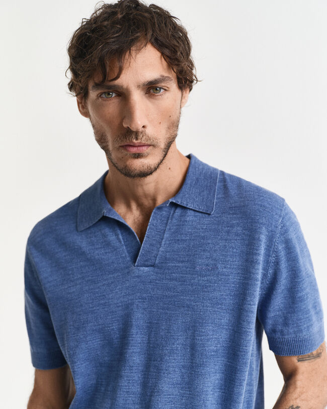 Pull façon polo à manches courtes Sunfaded