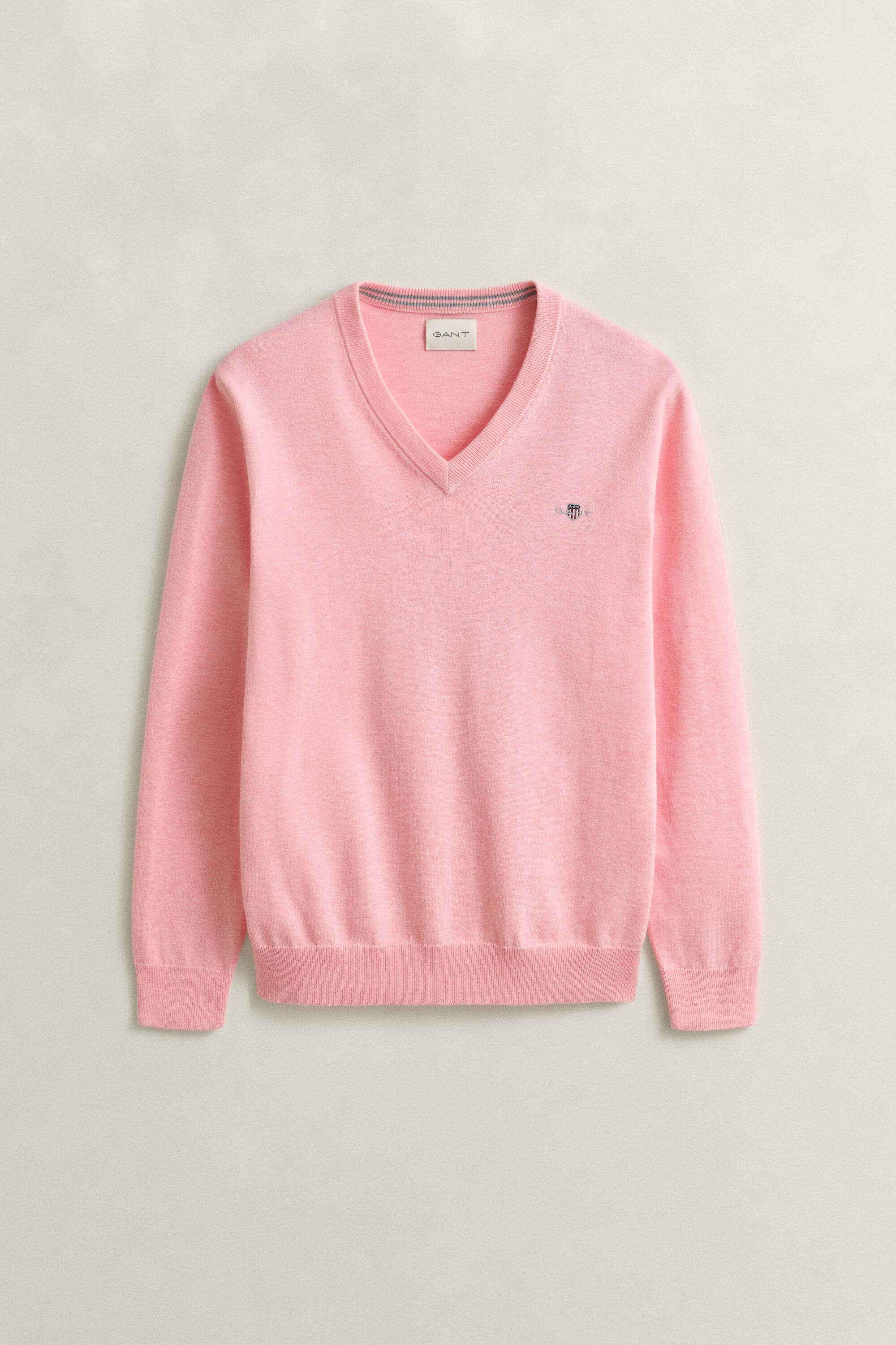 Pull col V en coton classique