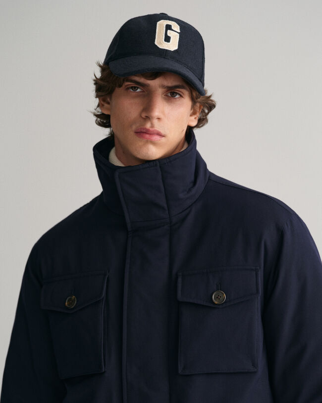 Veste style militaire en flanelle rembourrée