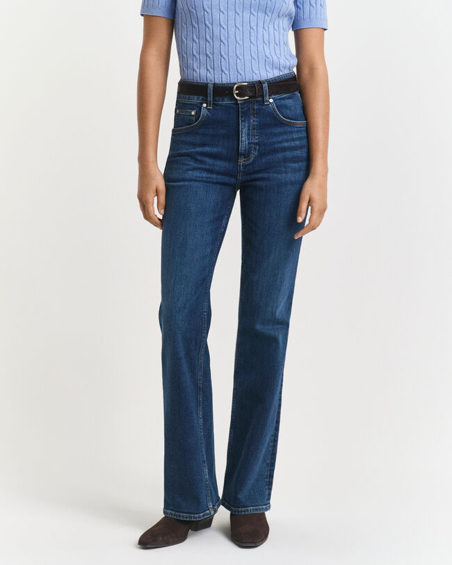 Jean coupe slim évasée