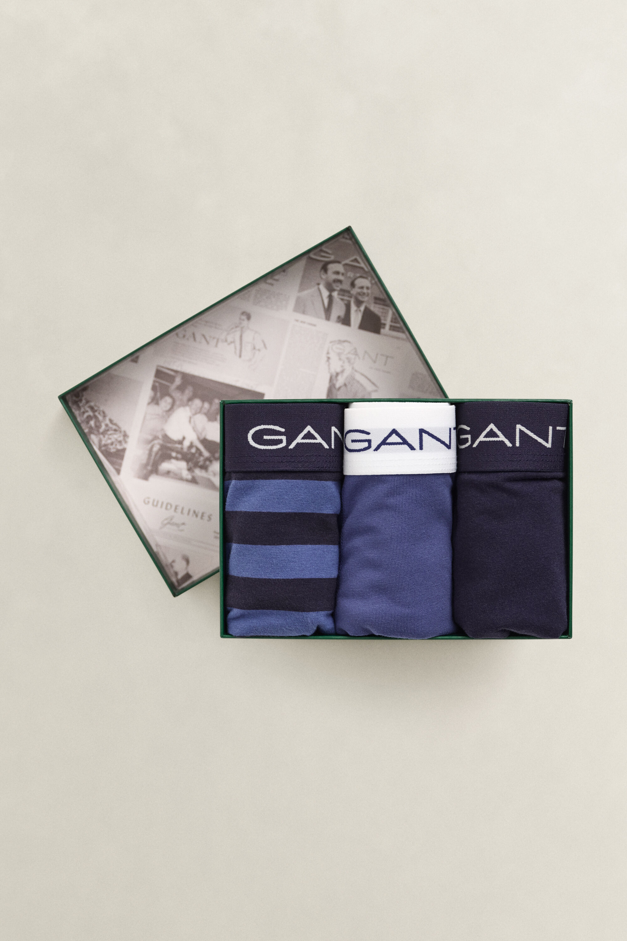 Coffret cadeau de 3 caleçons rayés